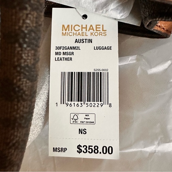 Brand New MK Michael Kors Brown Beige Purse - Picture 2 of 7
